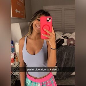 pastel blue lulu align tank size 2